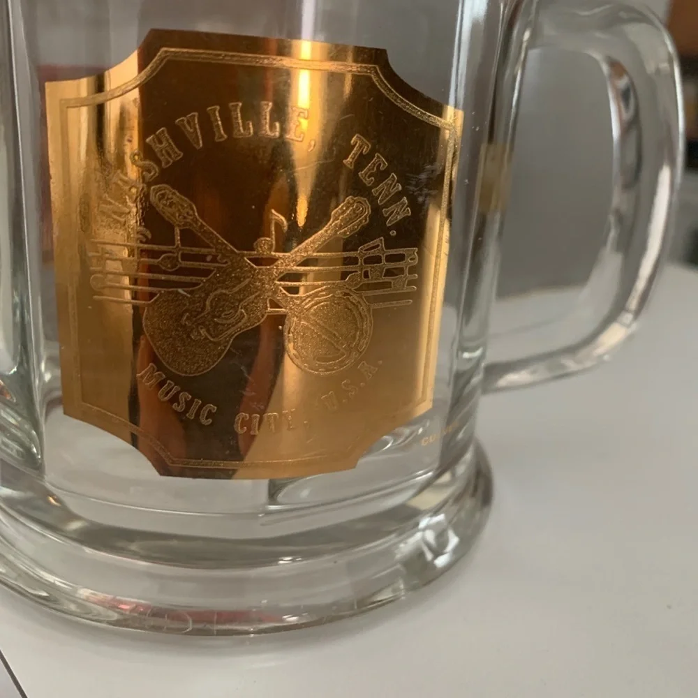 NWOT Nashville Tenn Music City Mug trimmed in 22k Gold - Picture 5 of 5